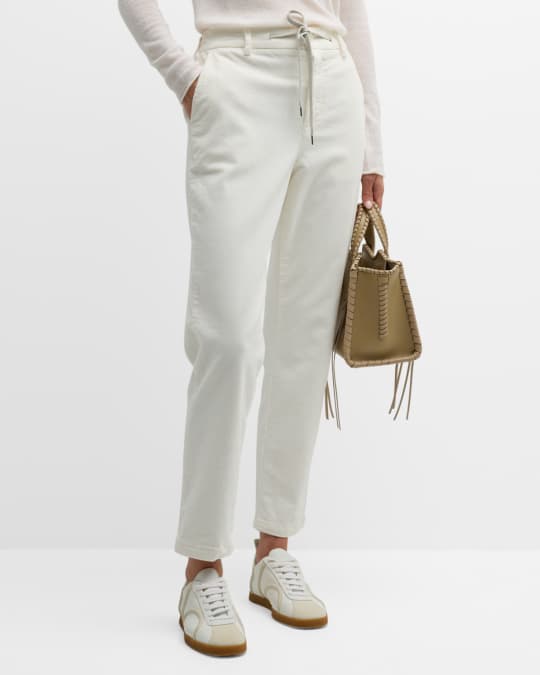 Eleventy High-Rise Straight-Leg Corduroy Pants Neiman Marcus