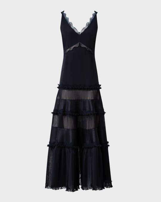 leather puff dress The Noli Shop Women's Devin Leather Ruffle Dress - Black main image 0