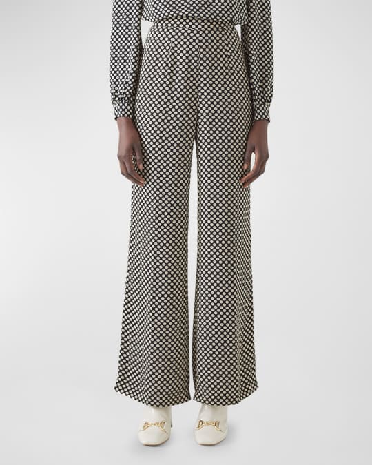 Wide leg polka dot trousers 2025