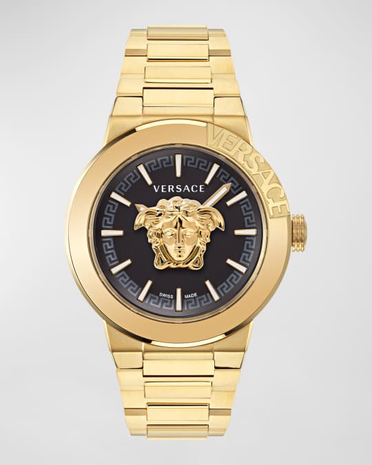 Versace Medusa Infinite IP Yellow Gold Bracelet Watch, 47mm