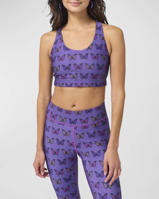 Butterfly Halftone Hi-Shine Sports Bra