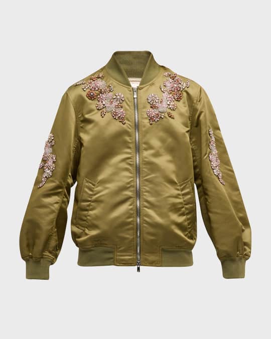 Embellished bomber jacket deals