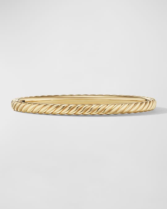David Yurman Sculpted Cable Bracelet in 18K Gold 4.5mm Size M