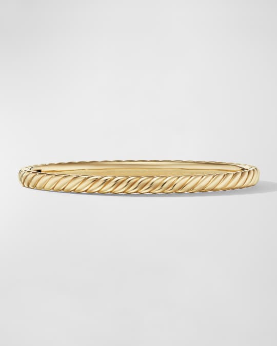 David Yurman Sculpted Cable Bracelet in 18K Gold 4.5mm Size S