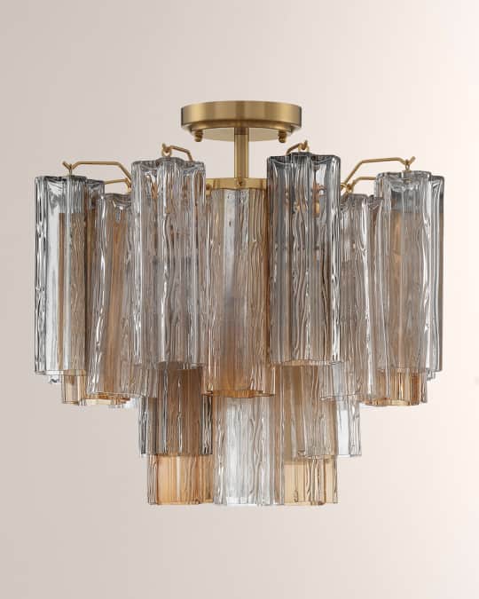 Addis 4-Light Aged Brass Ceiling Mount 