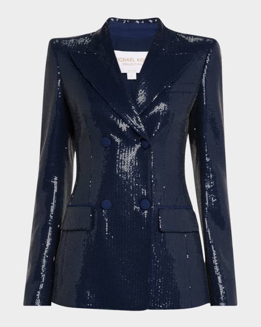 Sequined Lapel Jacket