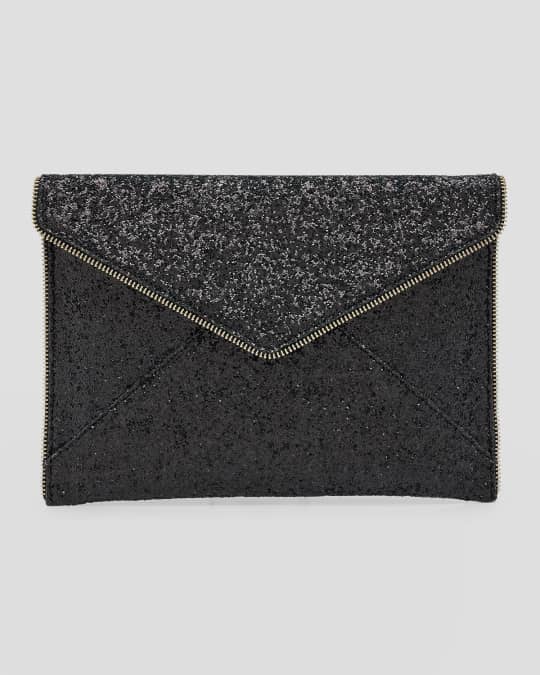 Rebecca minkoff leo glitter clutch sale