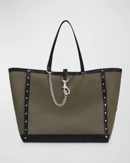 Rebecca Minkoff Studded Bicolor Weekender Tote Bag Neiman Marcus