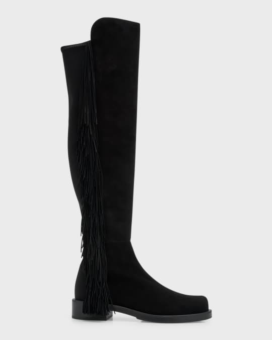 Stuart Weitzman 5050 Suede Fringe Over-The-Knee Boots Neiman Marcus