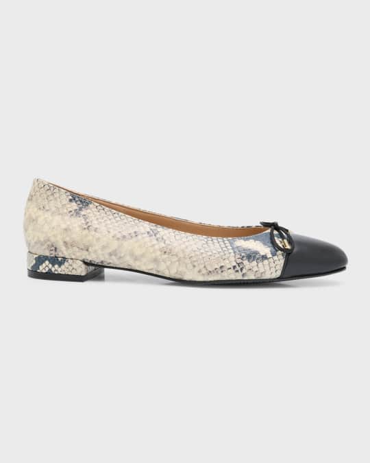 Stuart weitzman snakeskin flats hot sale