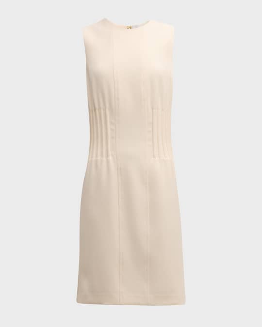 Corset Waist Sleeveless Crepe Dress
