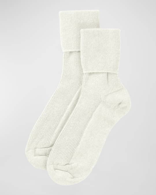 Johnstons Of Elgin Ribbed Cashmere Socks Neiman Marcus