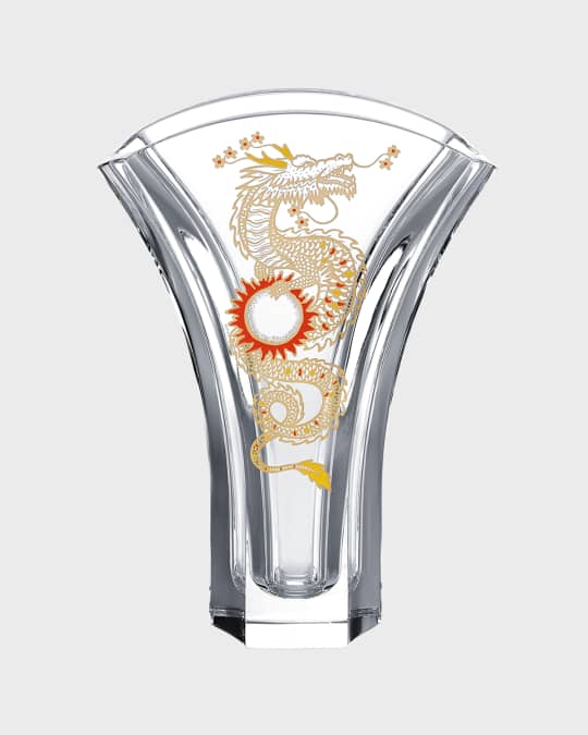 Solar Dragon Ginkgo Vase - 10"