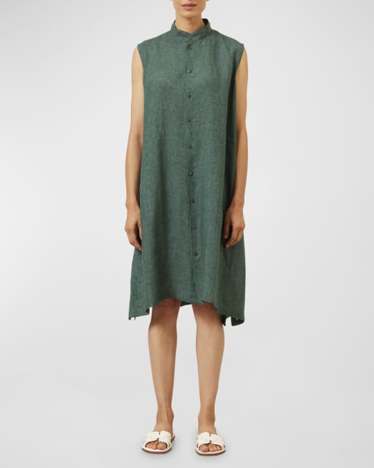 Collarless sleeveless dress shop