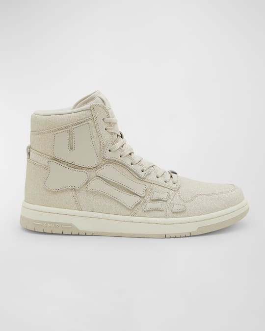 ⭐︎meri0005⭐︎ Amiri Men's Glitter Leather Skeleton High-Top Sneakers