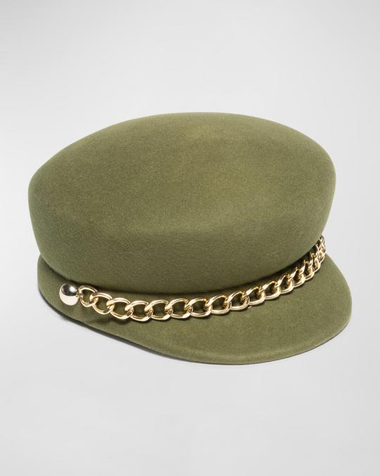 Eugenia Kim Sabrina Wool-Chain Newsboy Cap | Neiman Marcus display picture 3