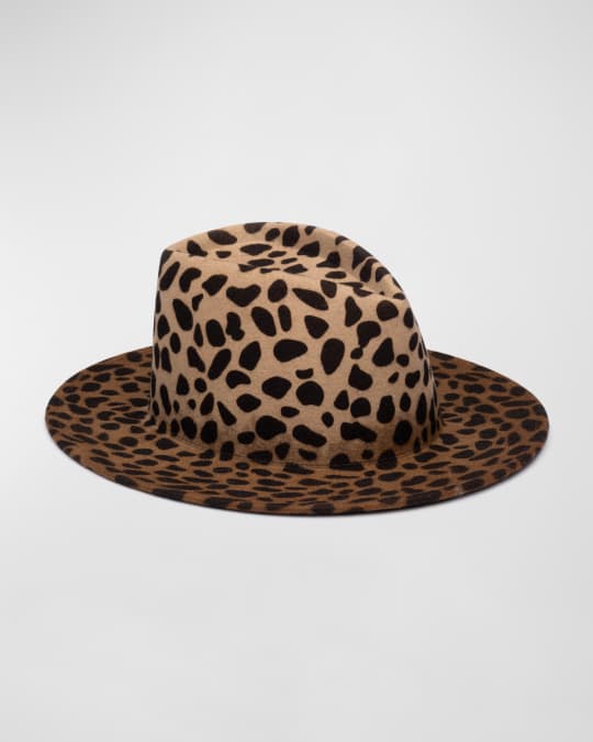 Eugenia Kim Blaine Leopard Wool Fedora Neiman Marcus
