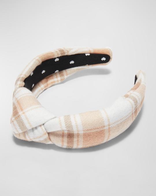 Lele Sadoughi Knotted Plaid Headband | Neiman Marcus display picture 2