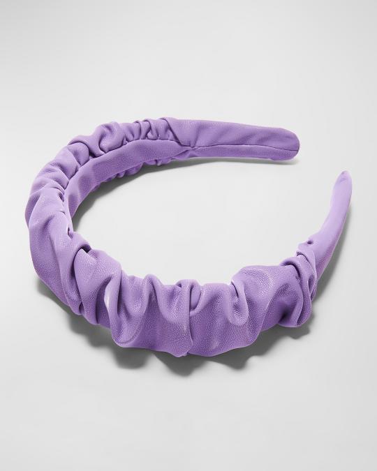Lele Sadoughi Kelly Purple Faux Leather Headband | Neiman Marcus display picture 1