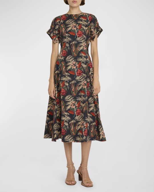 slim fit dress slacks Ulla Johnson Kaiya Dress Jade