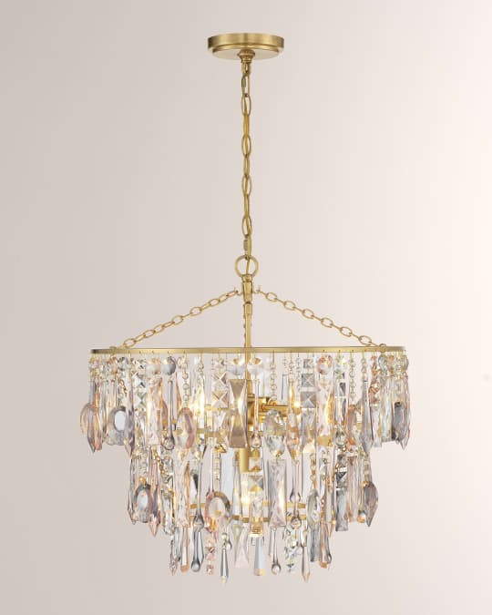 Elsa 3-Light Antiqued Gold Chandelier