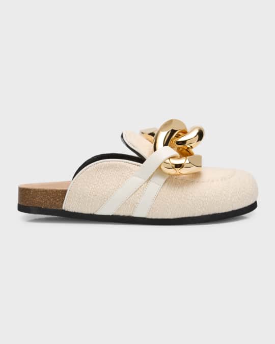 JW Anderson Chunky Chain Cotton Loafer Mules Neiman Marcus