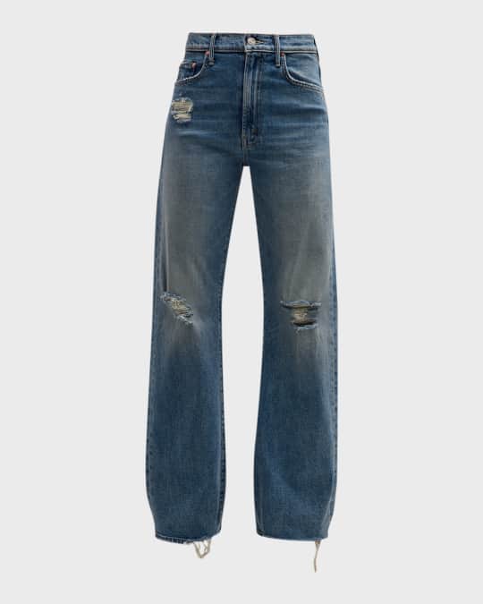 MOTHER The Lasso Sneak Jeans Neiman Marcus