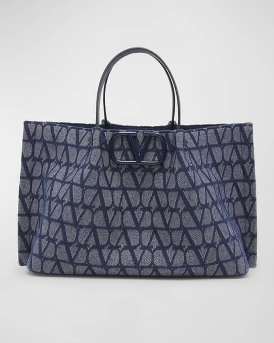 Valentino Garavani Medium VLOGO Signature Iconographe Denim Tote Bag Neiman Marcus