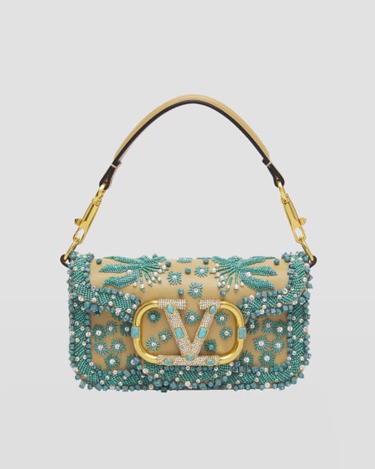 Valentino Garavani Loco Small Jewel Beaded Chain Shoulder Bag