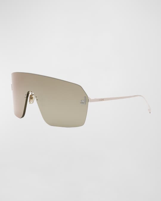 Men's Fendi First Metal Shield Sunglasses