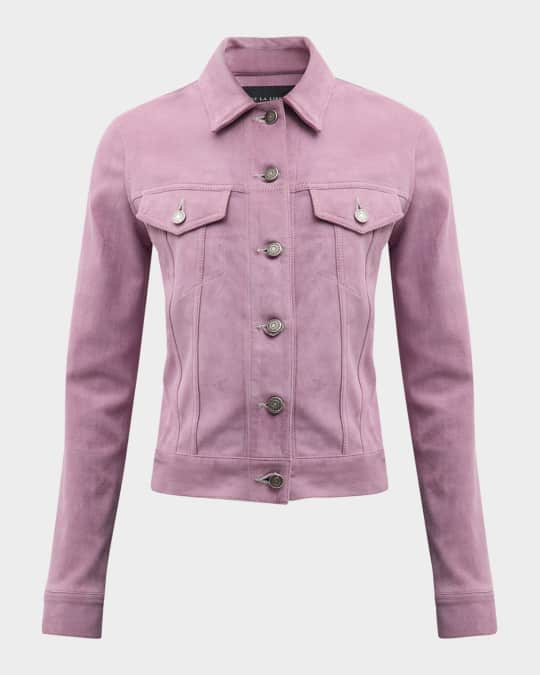 Donna Suede Trucker Jacket