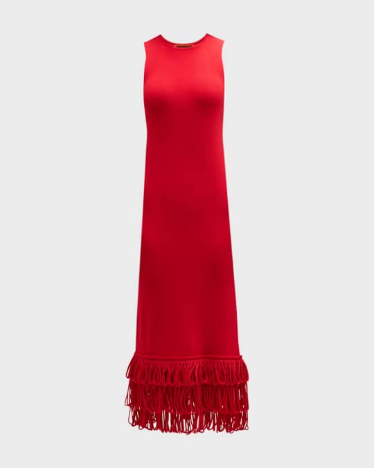 Alber Knit Sleeveless Crewneck Maxi Dress