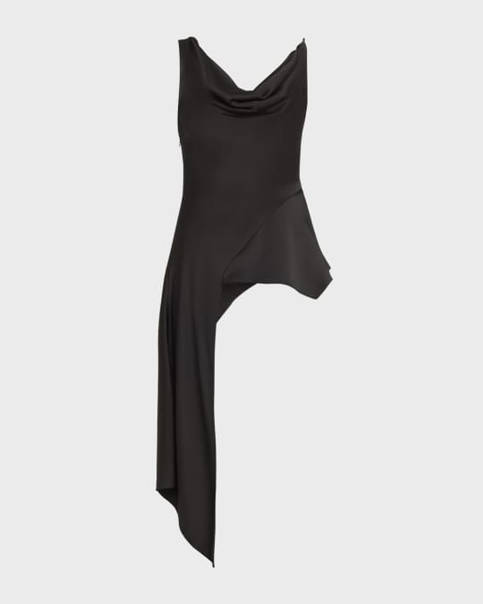 Ronnie Draped Asymmetric Cowl Tank Top