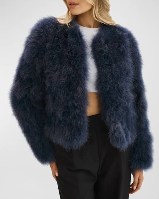 LaMarque Deora Short Feather Jacket Neiman Marcus