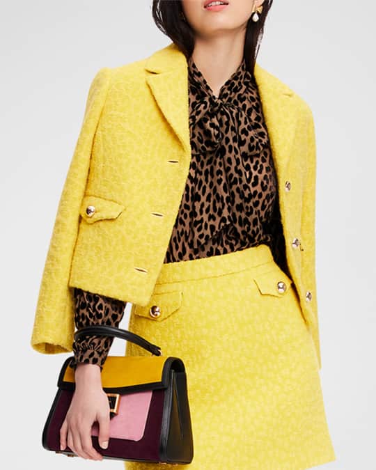 kate spade new york
 Leopard-Print Button-Front Central Puffer main image 1