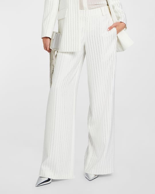 Baylor Embellished Wide-Leg Pants