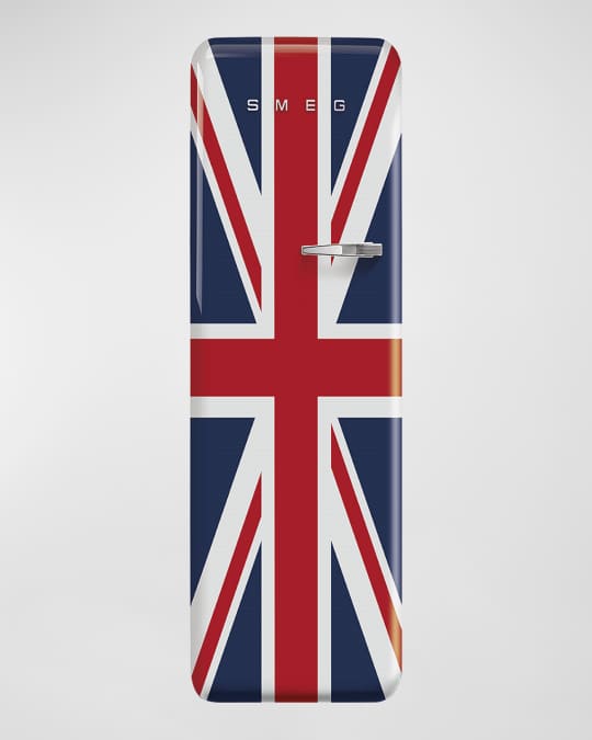 FAB28 Retro-Style Refrigerator with Internal Freezer, Left Hinge