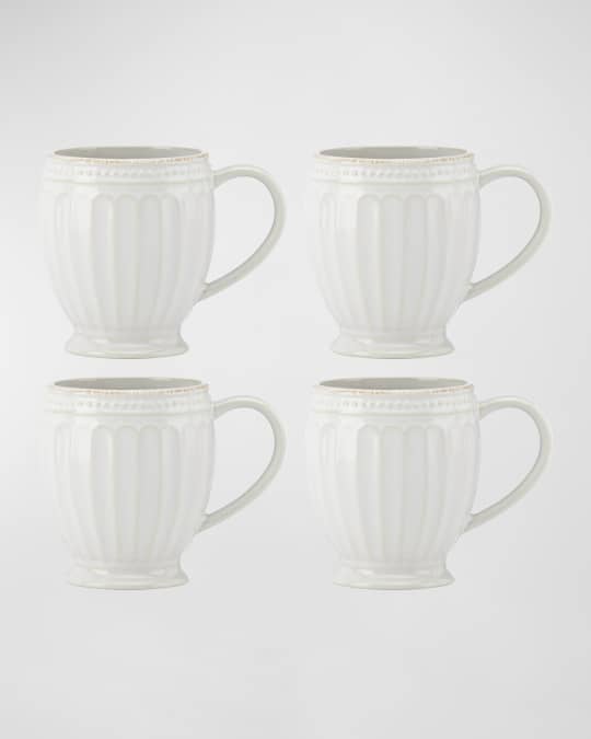 Lenox French Perle Groove Mugs, Set of 4 Neiman Marcus