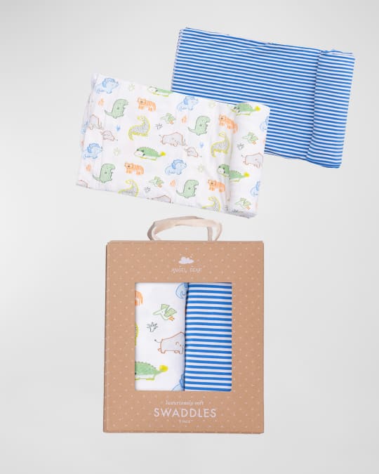Angel Dear Boy's Sketchpad Dinos 2Piece Swaddle Set Neiman Marcus