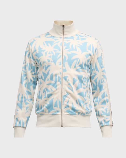 Palm Angels Men s Allover Palm Print Track Jacket Neiman Marcus