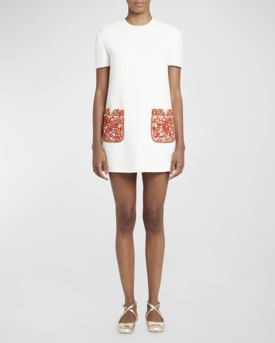 ワンピース Valentino Garavani Dress Valentino Garavani Chevron Lurex Dress | Saks Fifth Avenue