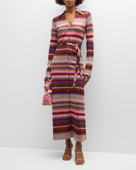 Ramy Brook Galilea Chevron Knit Dress | Neiman Marcus
