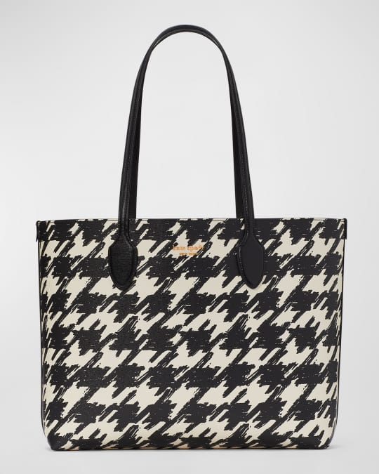 kate spade new york bleecker large painterly houndstooth print tote bag Neiman Marcus