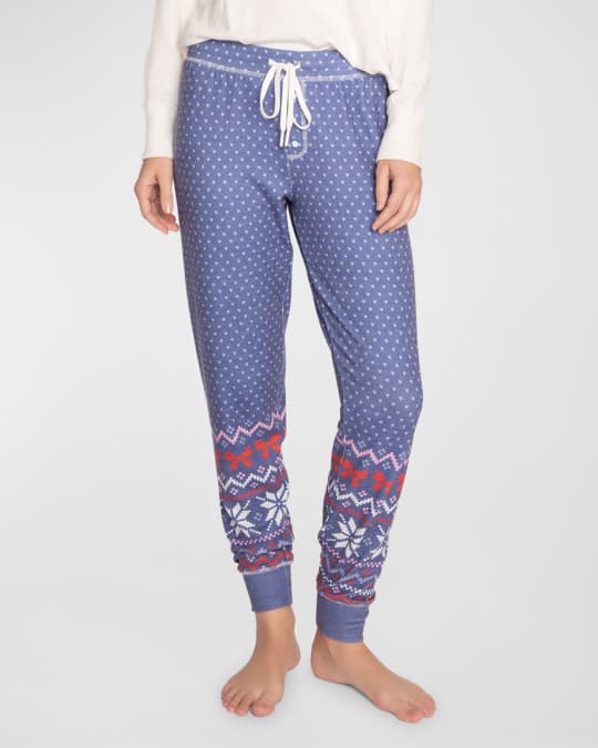 Matching Printed Thermal-Knit Pajama Leggings for Women