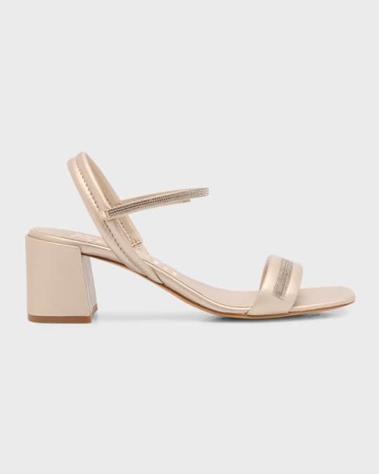 Utah Metallic Embellished Ankle Grip Sandals