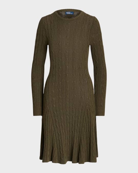 Polo Ralph Lauren Cable Knit Sweater Dress Neiman Marcus