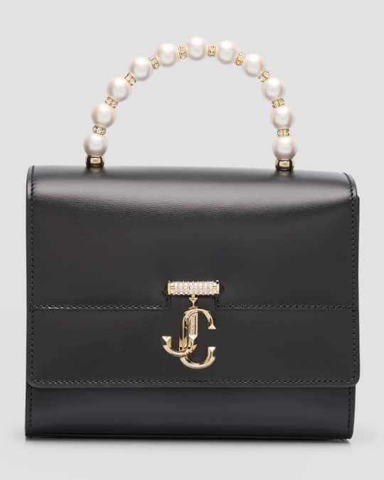 Jimmy Choo Avenue Pearly Leather Top-Handle Bag | Neiman Marcus