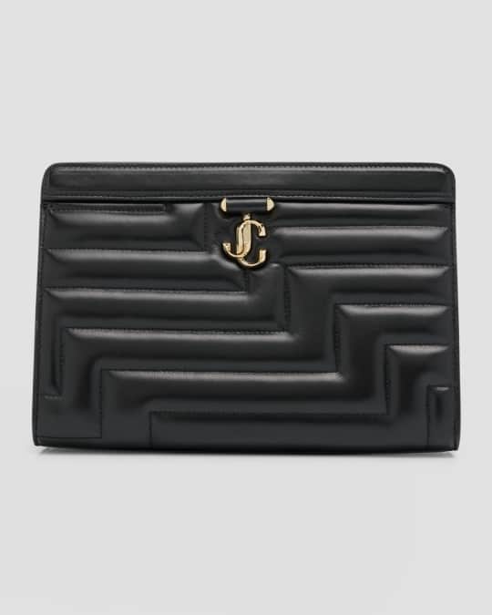 クラッチバッグ Jimmy Choo Jimmy Choo Bags.. (AVENUEWALLETCHAIN UVZOO1582) Jimmy Choo Avenue Quilted Leather Pouch Clutch Bag | Neiman