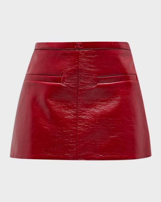ミニスカート Courreges Heritage Viny Mini' Skirt Courreges Heritage A-Line Shiny Vinyl Mini Skirt | Neiman Marcus