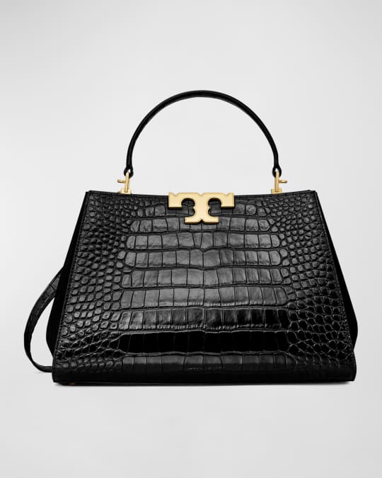 Tory Burch Eleanor Embossed Calf Leather Satchel Bag Neiman Marcus